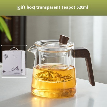 High Temperature Resistant Glass Teapot Set for Tea Brewing - 520ml