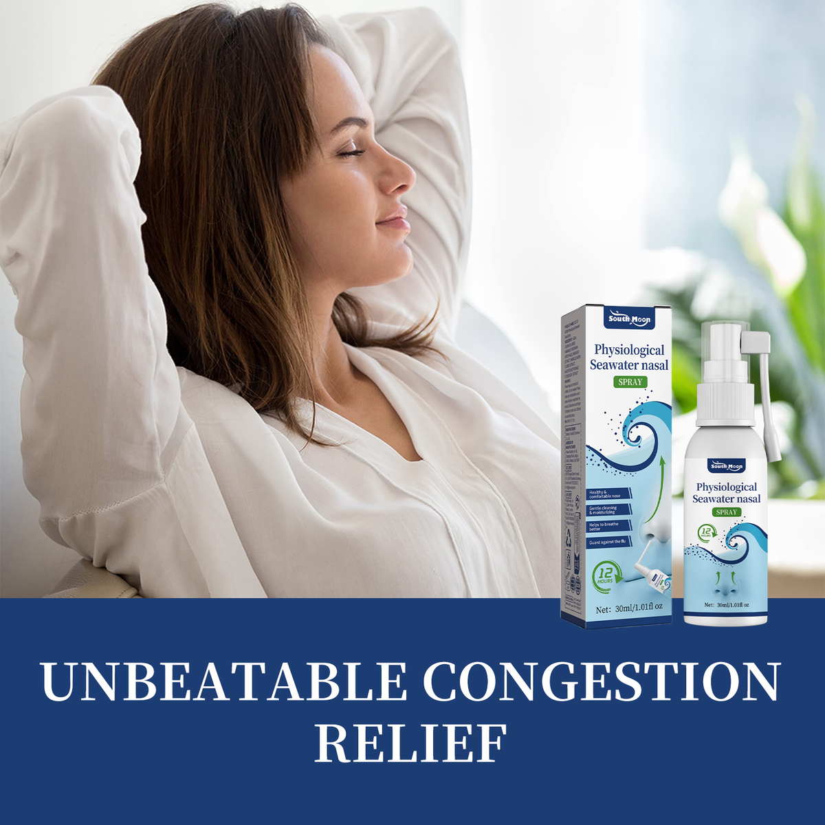 Saline Nasal Spray 30ml - Congestion Relief