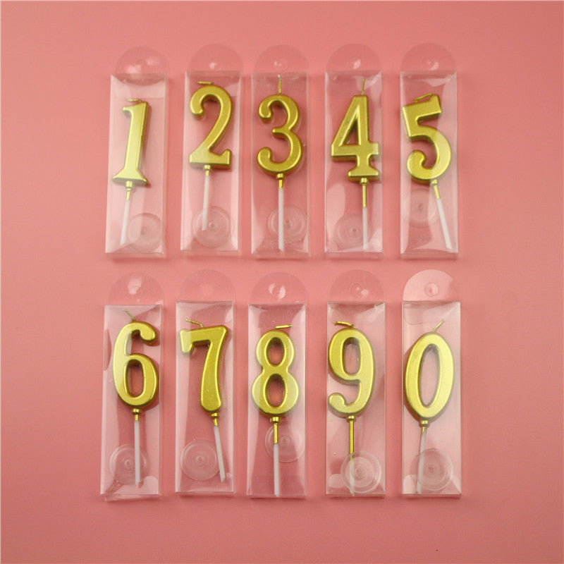 Digital Number Cake Candles Set for Birthday Baking Decoration - 50pcs