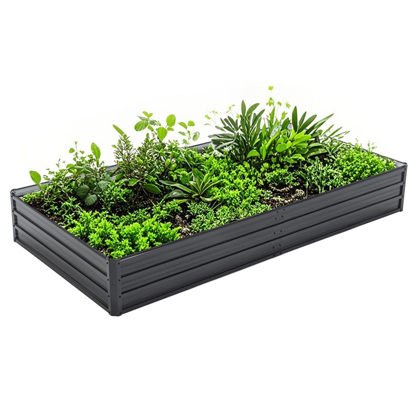 Galvanized Raised Garden Bed - 8ft x 4ft Metal Planter Box