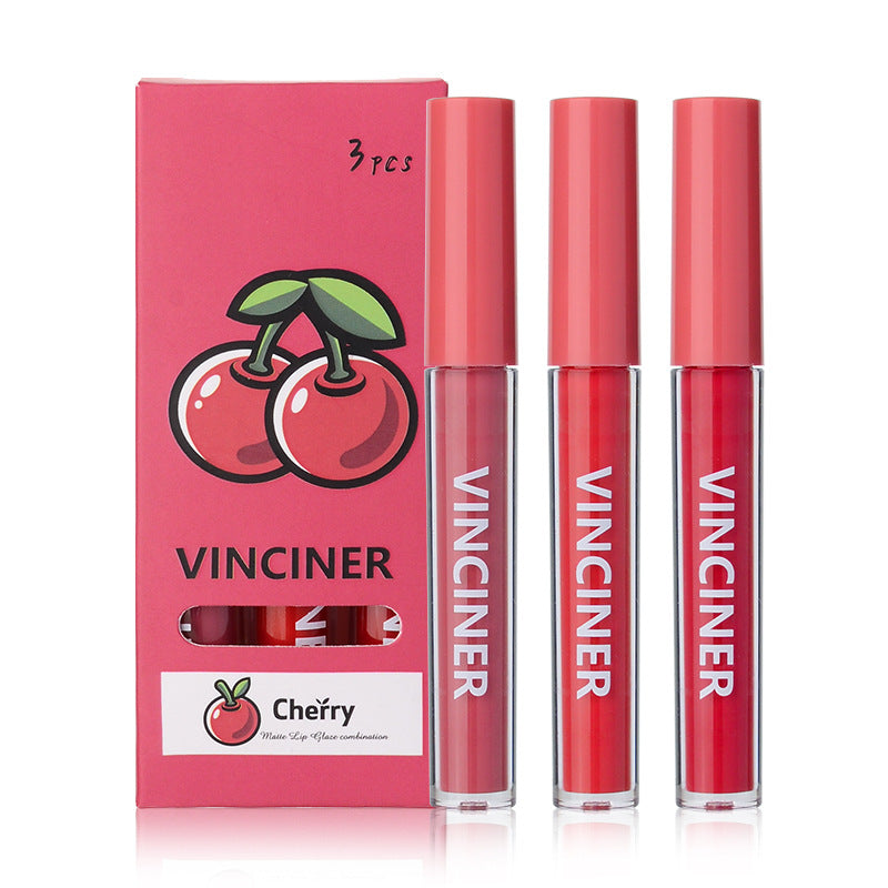 Fruit Lip Gloss Set Matte Finish Moisturizing Waterproof Lip Lacquer