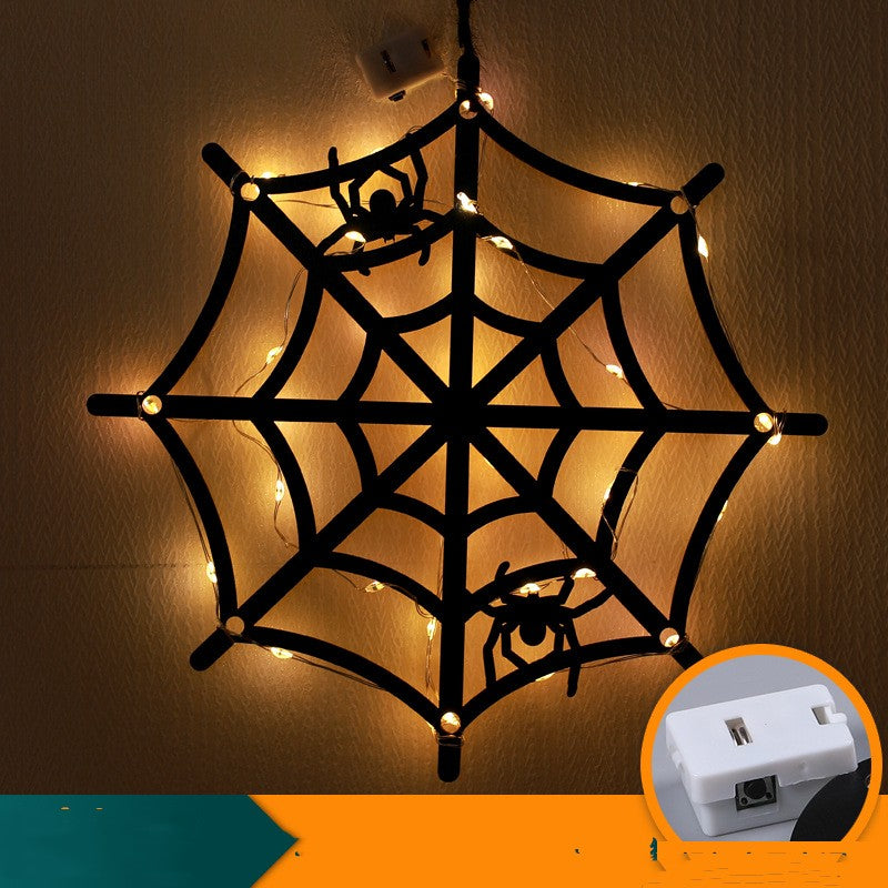 Halloween LED Decorative Lights with Luminescent Spider & Themed Models - Home Decor Lamp