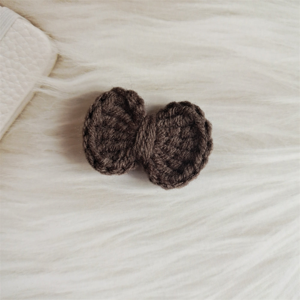 Wool Hair Bow Hairpin Handmade Hair Accessory for Women and Kids