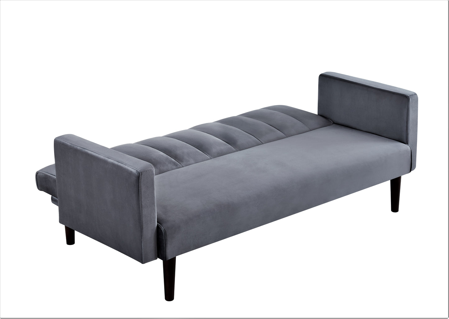 72 Velvet Convertible Futon Sofa Bed - Full Out Twin Sleeper Couch W