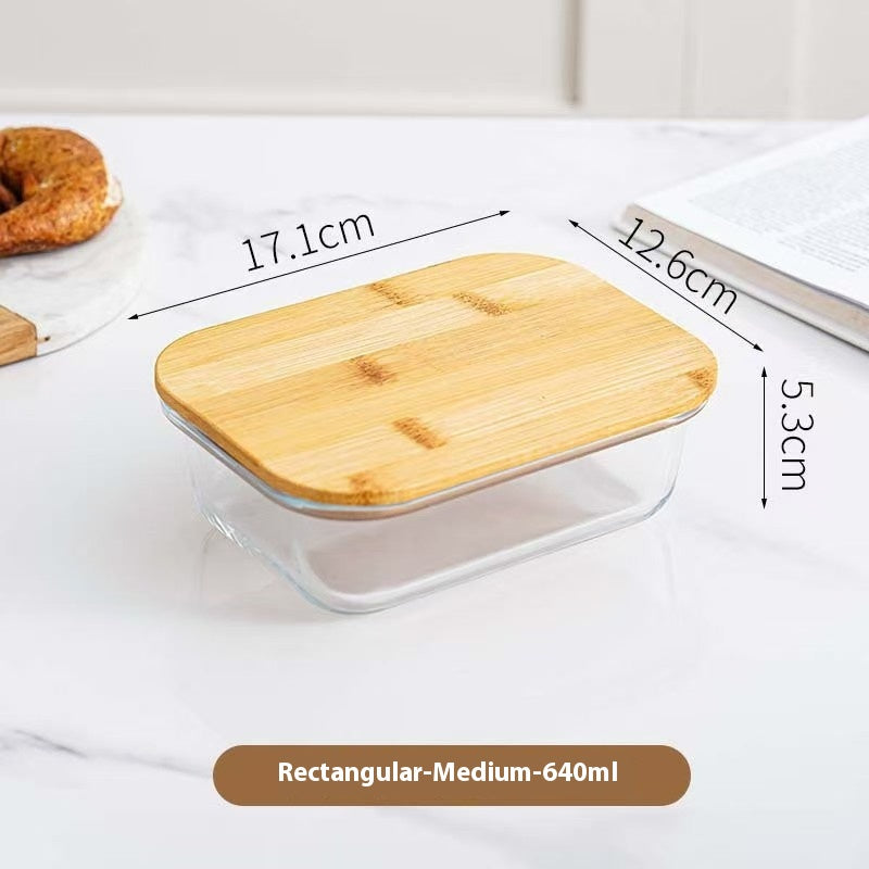 Glass Lunch Box Set with Microwave Heating - Multiple Sizes