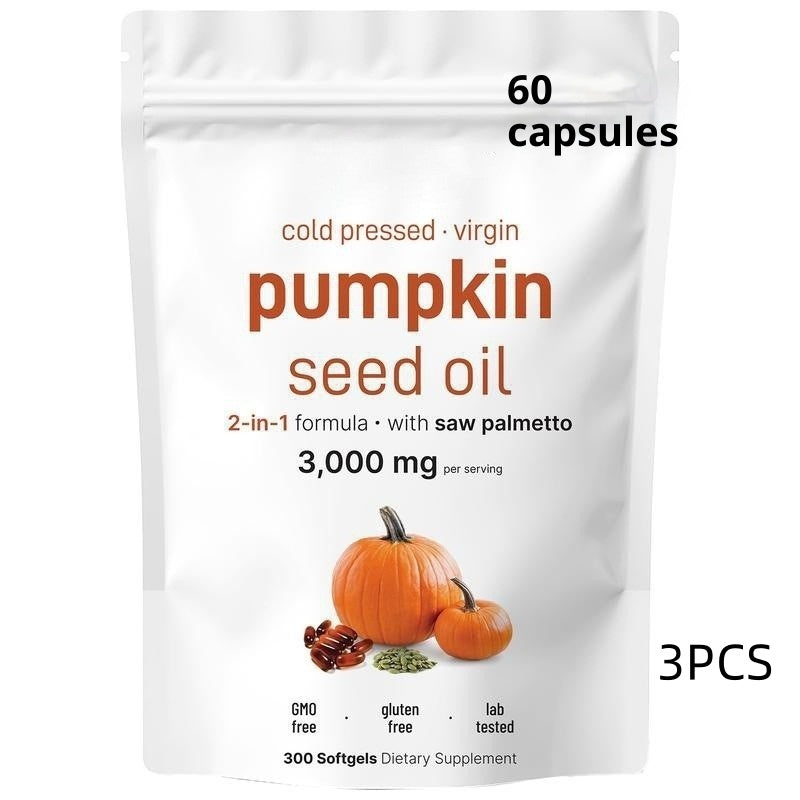 Pumpkin Seed & Saw Palmetto Hair & Prostate Health Softgels, 300 Capsules