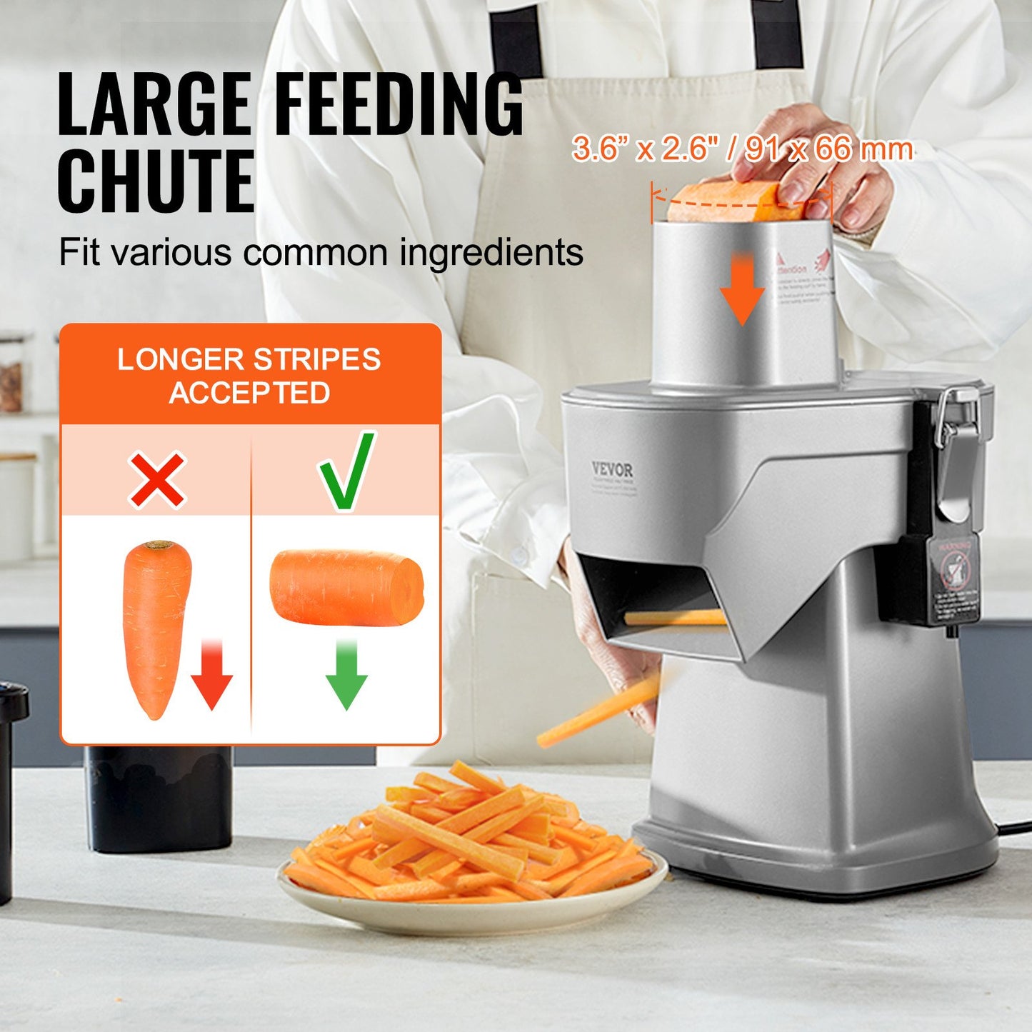 Electric Vegetable Slicer 4-in-1 Food Chopper with Adjustable Blades - 200W Kitchen Appliance