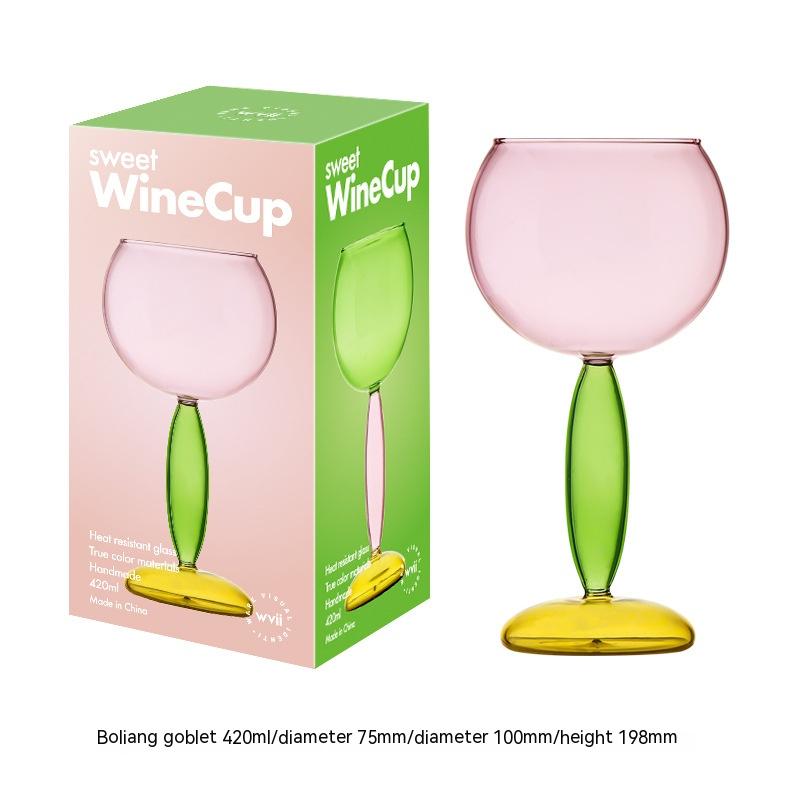 Borosilicate Handmade Red Wine Glass - Nordic Style, 260ml & 420ml Variants
