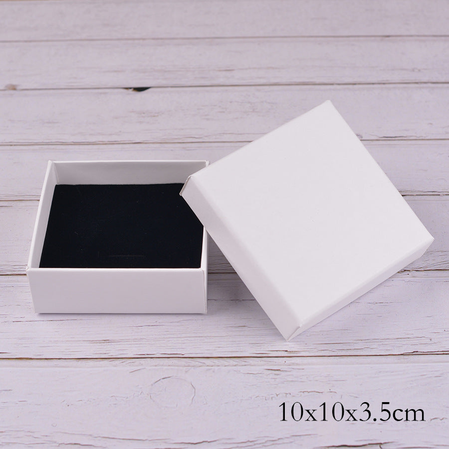Jewelry Gift Box for Rings & Bracelets - White Paper Cover Storage Box
