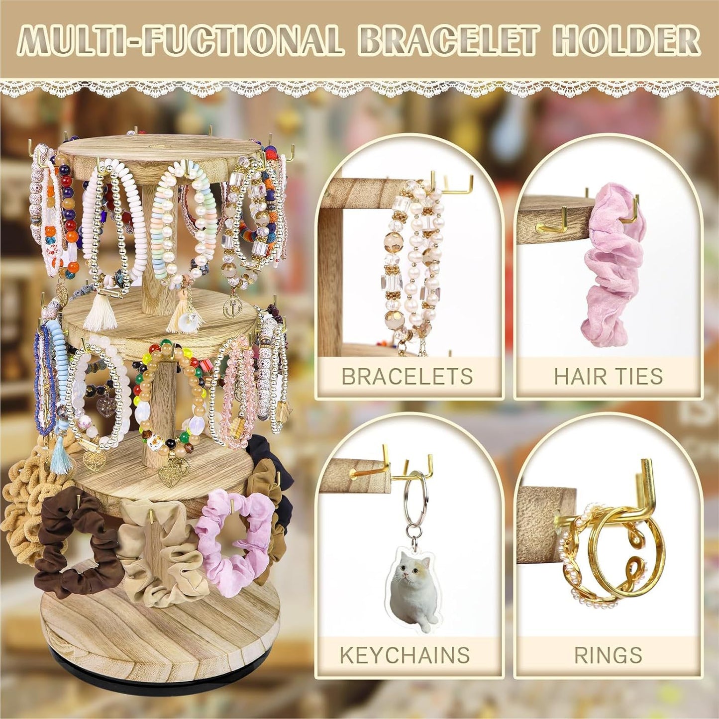 360 Rotating Earring Display Stands With 50 Holder Cards