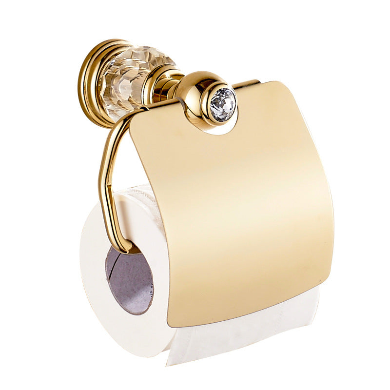 Gold & Chrome Toilet Paper Towel Holder Bathroom Wall Mount Copper Finish