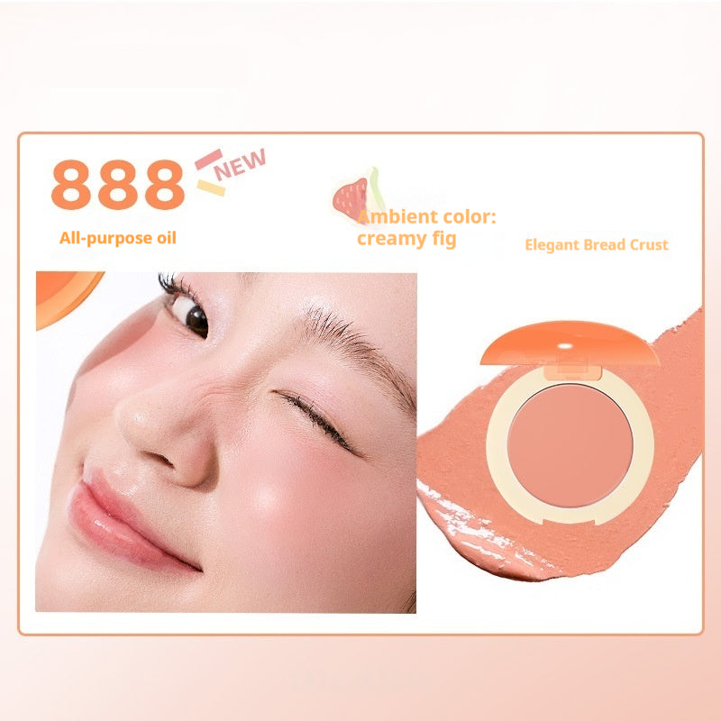 Colorful Matte Blush Palette - Peach Pink & Apricot Shades, 6 Colors