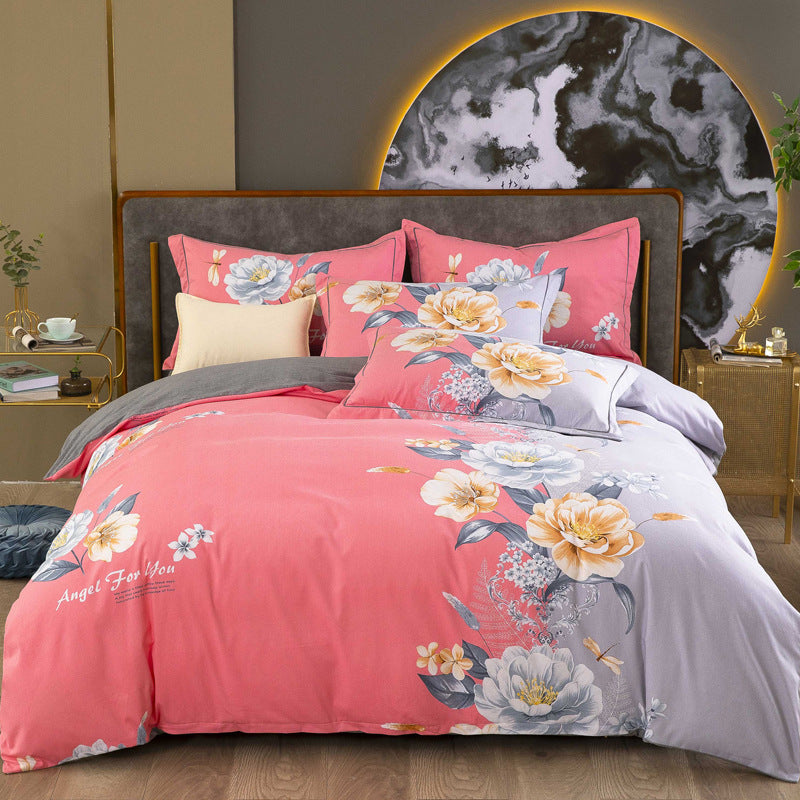 Cotton Winter Bedding Set with Quilt Cover and Sheets - Multiple Sizes & Styles