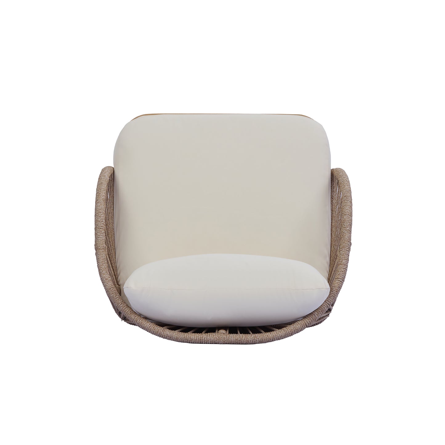 Acacia Wood Outdoor Club Chair, Curved Tub Design Patio Chair With