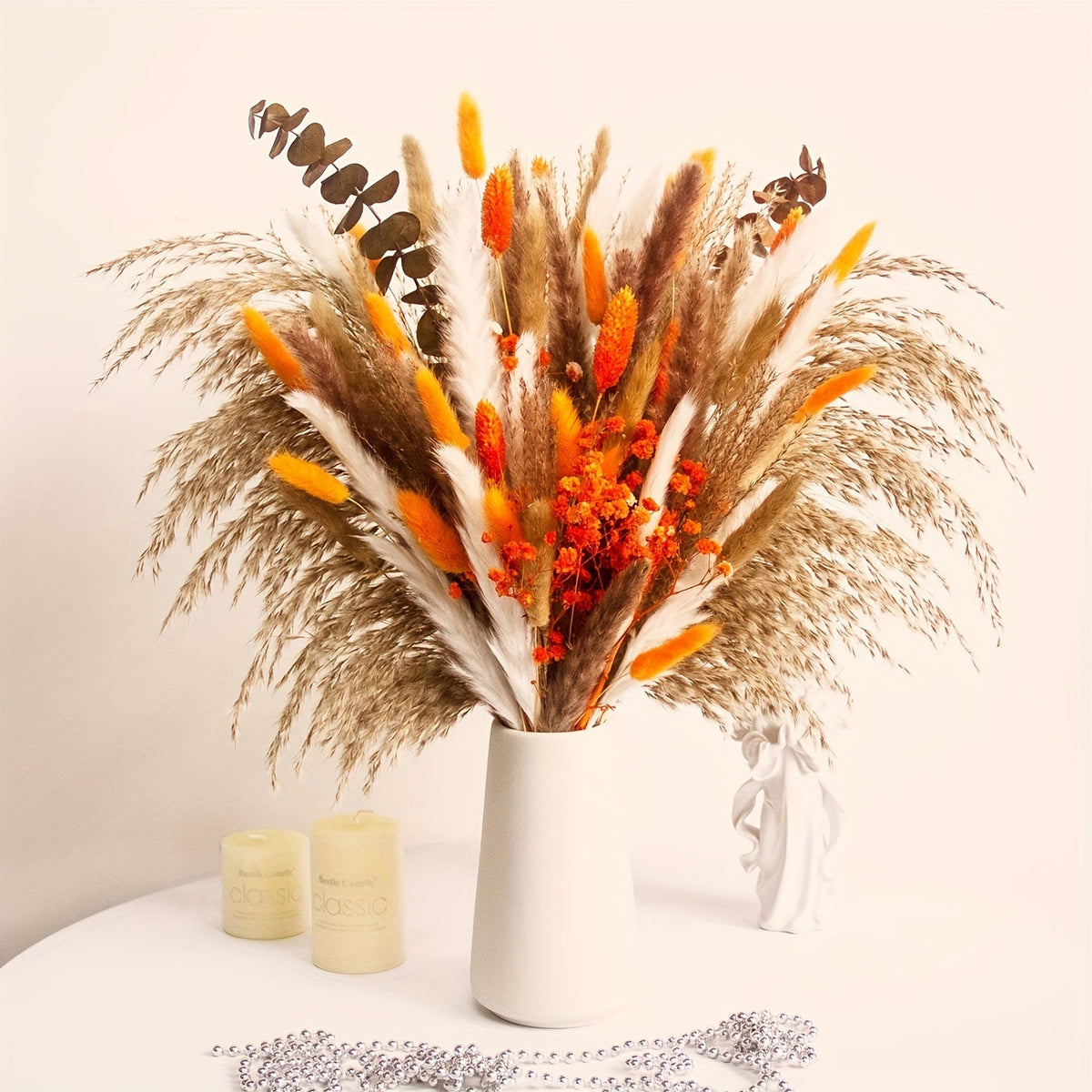 Dried Flower Bouquet - Preserved Grass Flower Arrangement for Home Decor