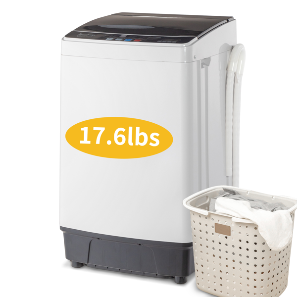 Full-Automatic Washing Machine Top Load Portable Compact Laundry
