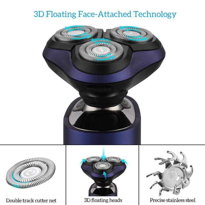 Rechargeable Electric Razor for Whole Body Grooming with LCD Display