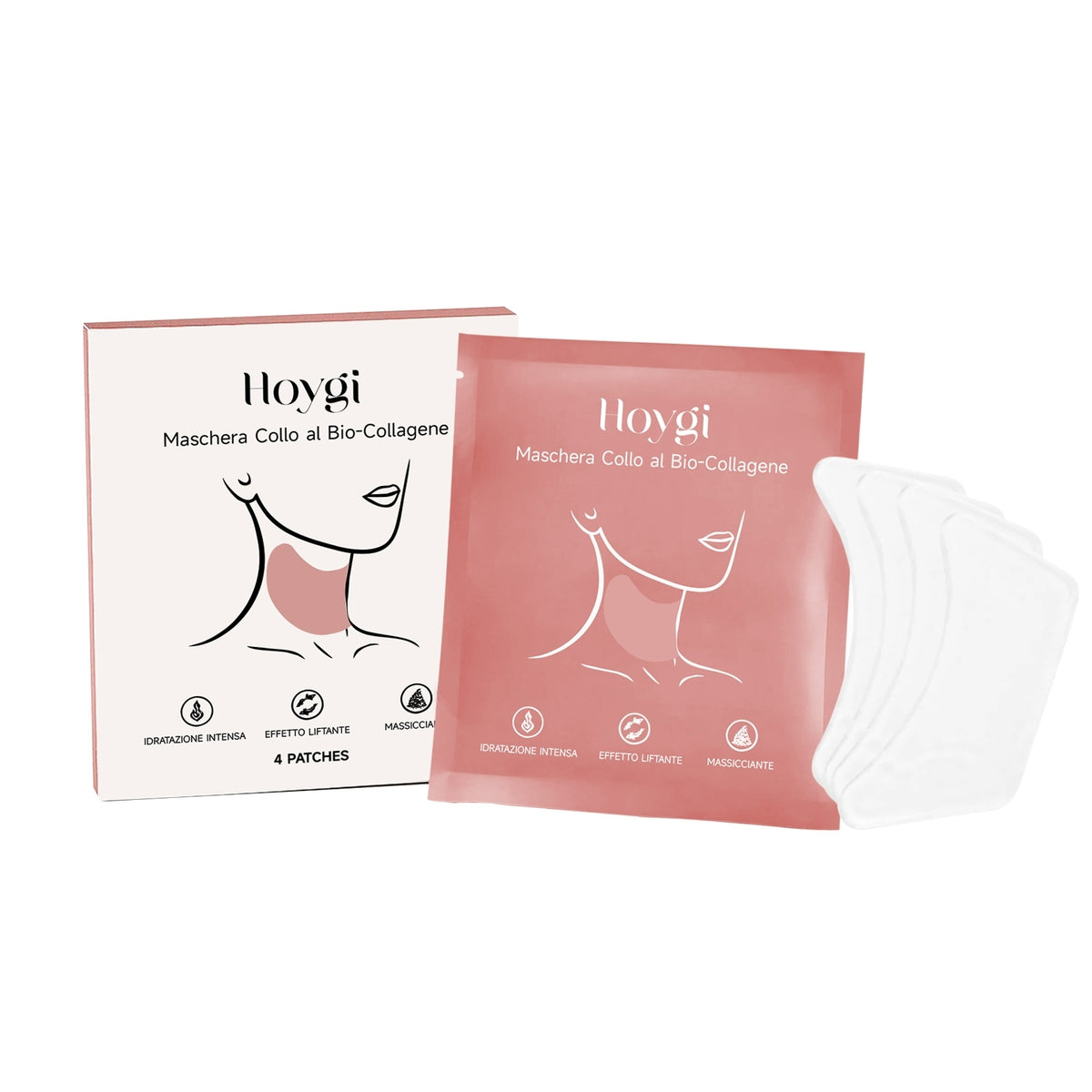 Neck Firming Mask Patches for Skin Tightening and Rejuvenation - 4 Patches