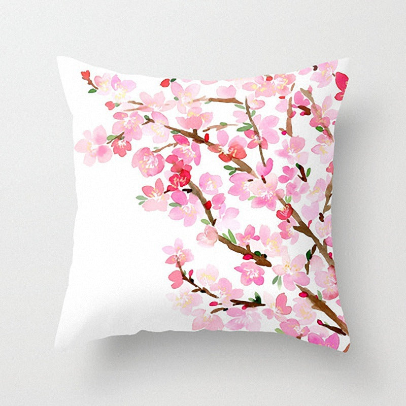 Simple Flower Pillow Cover 45x45cm Modern Cushion Case Polyester