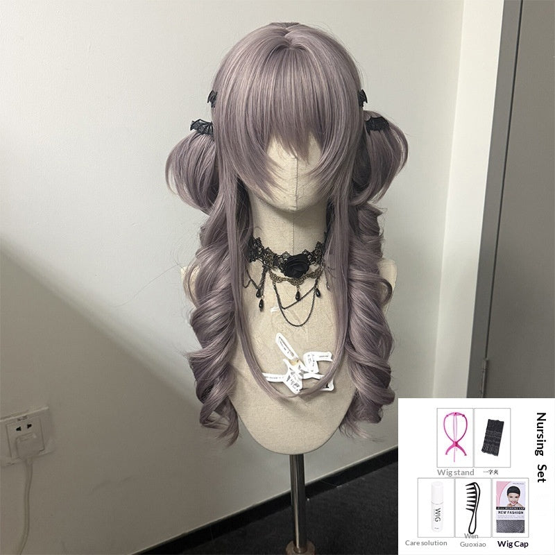 High-Temperature Fiber Curly Wig with Long Voluminous Waves - Doll-Like Full Head Style