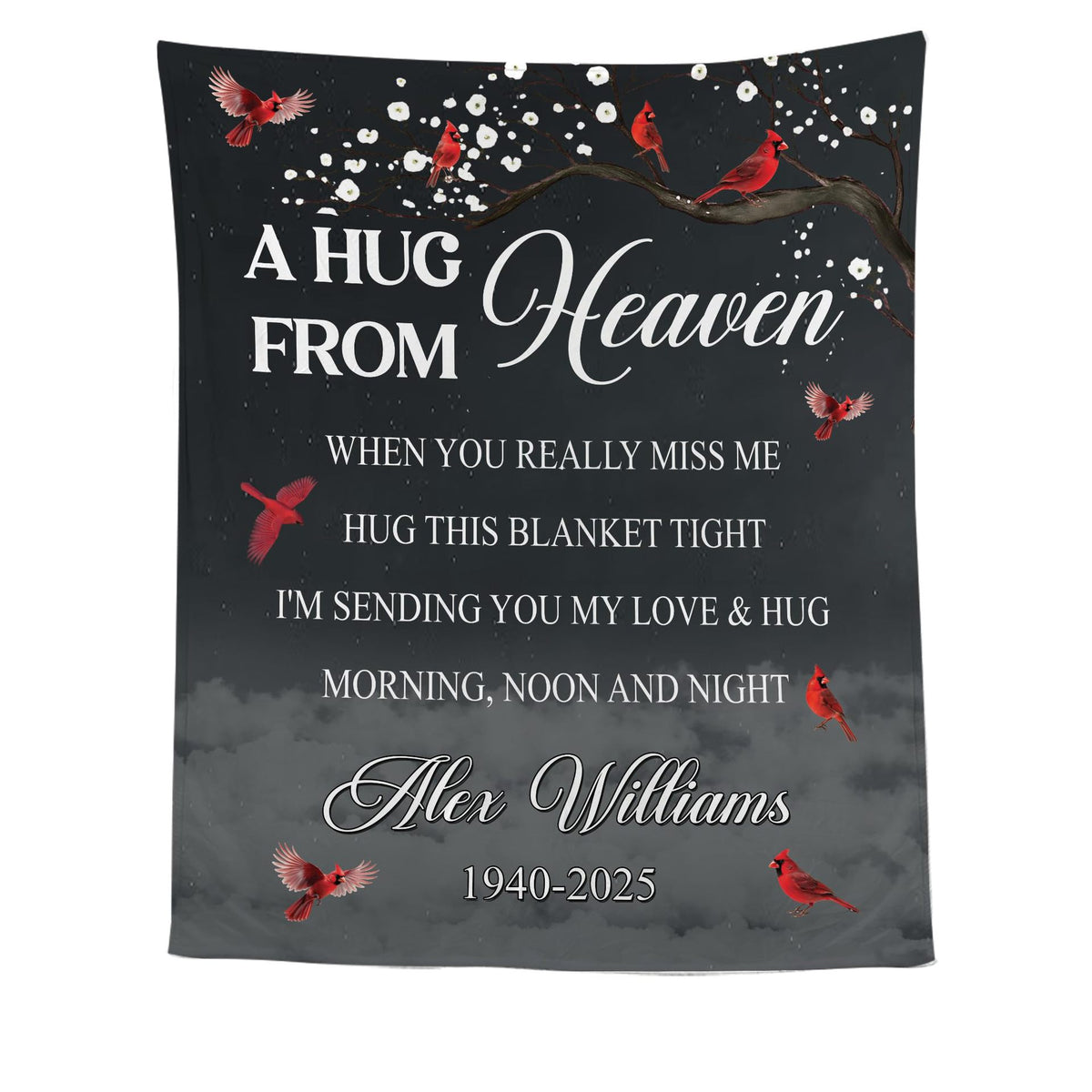 Personalized Flannel Blanket with Photos and Text - Customizable Sizes & Styles
