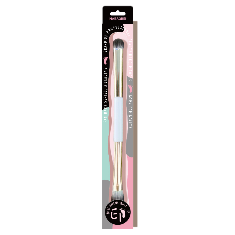 Double-Ended Eyeshadow Blending Brush - Soft Fiber Makeup Tool