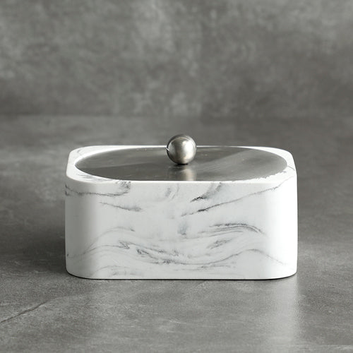 Nordic Style Resin Marble Bathroom 4-Piece Set with Storage Accessories