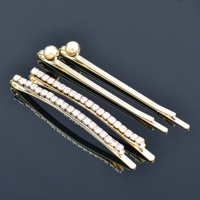Rhinestone Edge Hair Clip for Girls & Women - Ins Style Hair Accessory