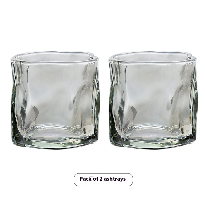 Transparent Twisted Glass Cup Minimalist Drinkware for Home & Kitchen