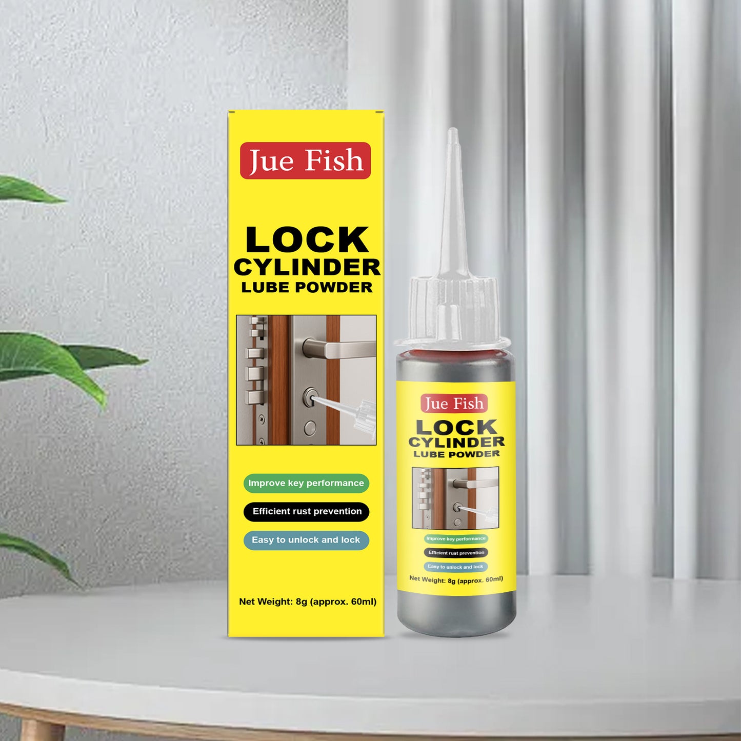 Lock Core Lubricant 60ml for Key Locks and Mechanical Parts - Graphite Powder