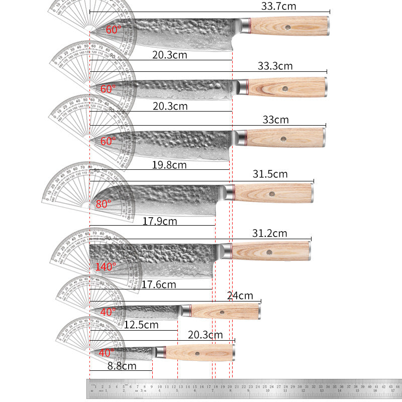 Damascus Steel Kitchen Knife Set - Multiple Styles Available