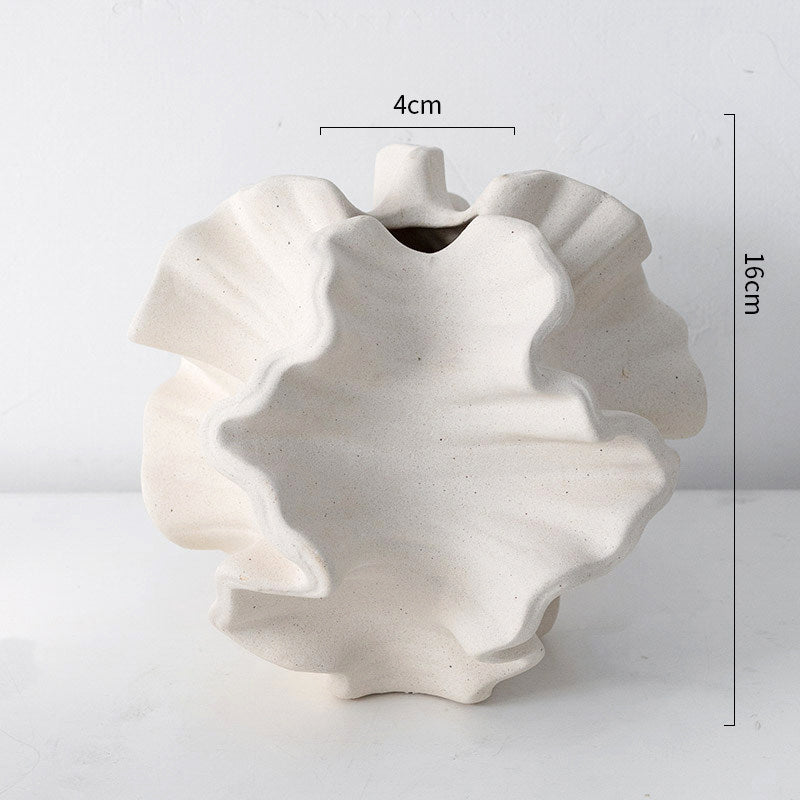 Wabi Sabi Coral Ceramic Table Vase - Modern Home Decor, Small & Large Sizes