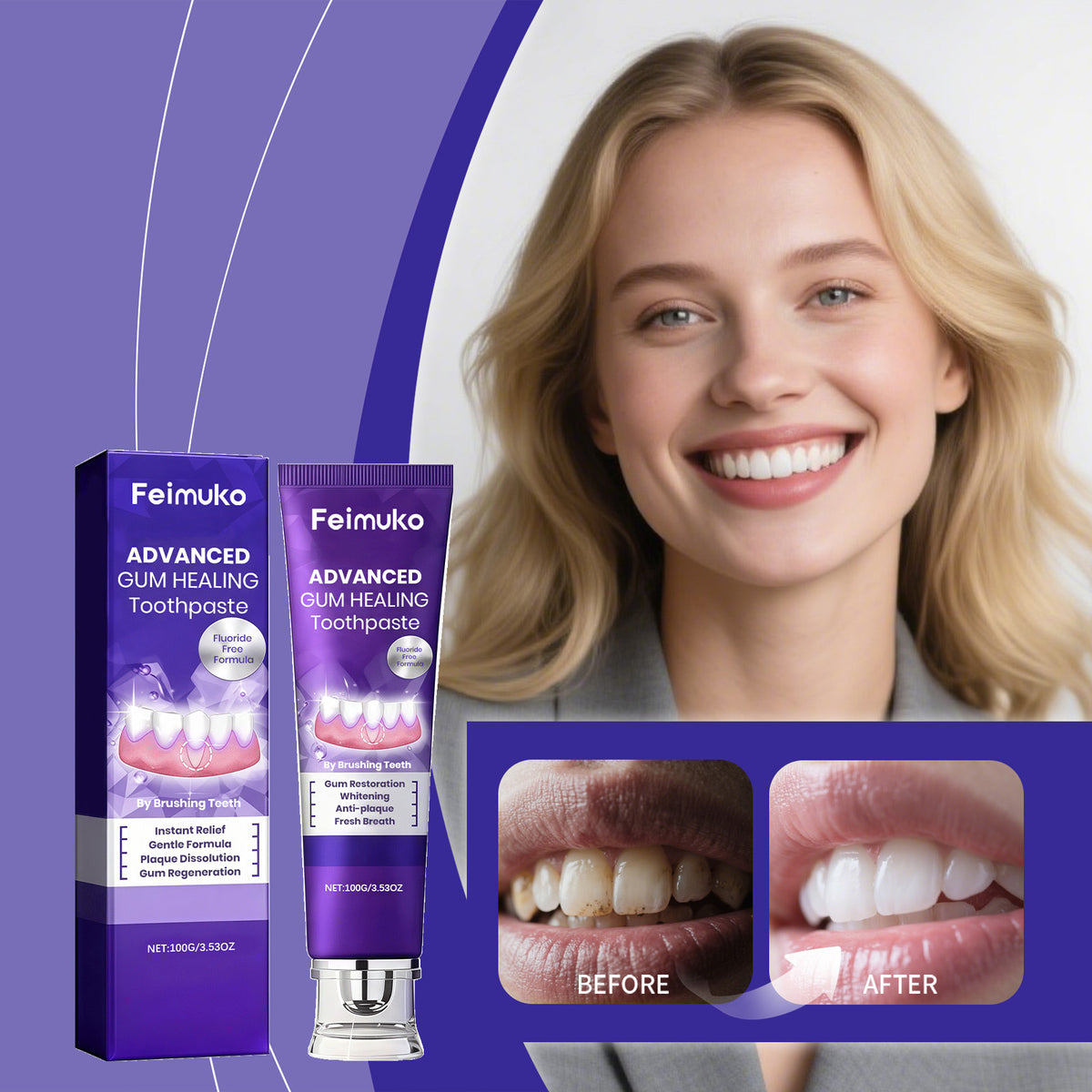 Whitening Toothpaste with Gum Care – 100g