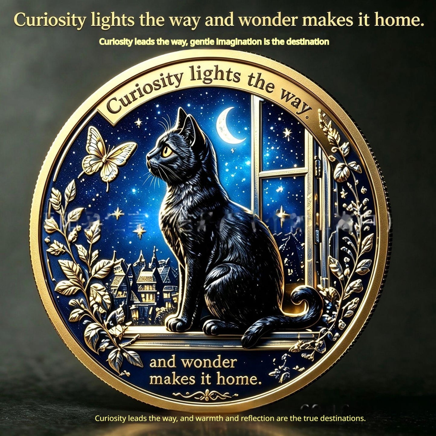 Black Cat Lunar Phase Collectible Coin - Silver & Gold Variants