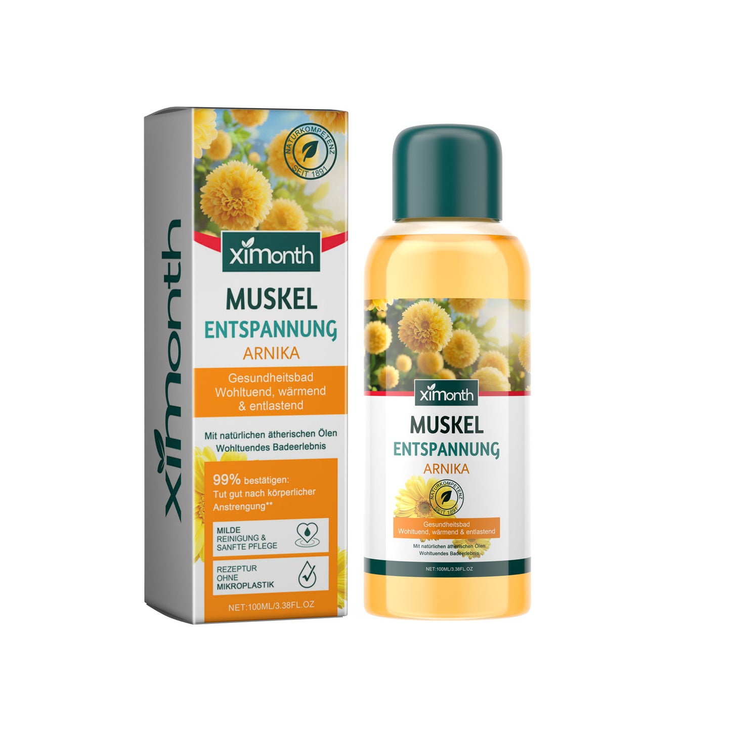 Moisturizing Bath Oil with Arnica & Rosemary Extract - 100ml