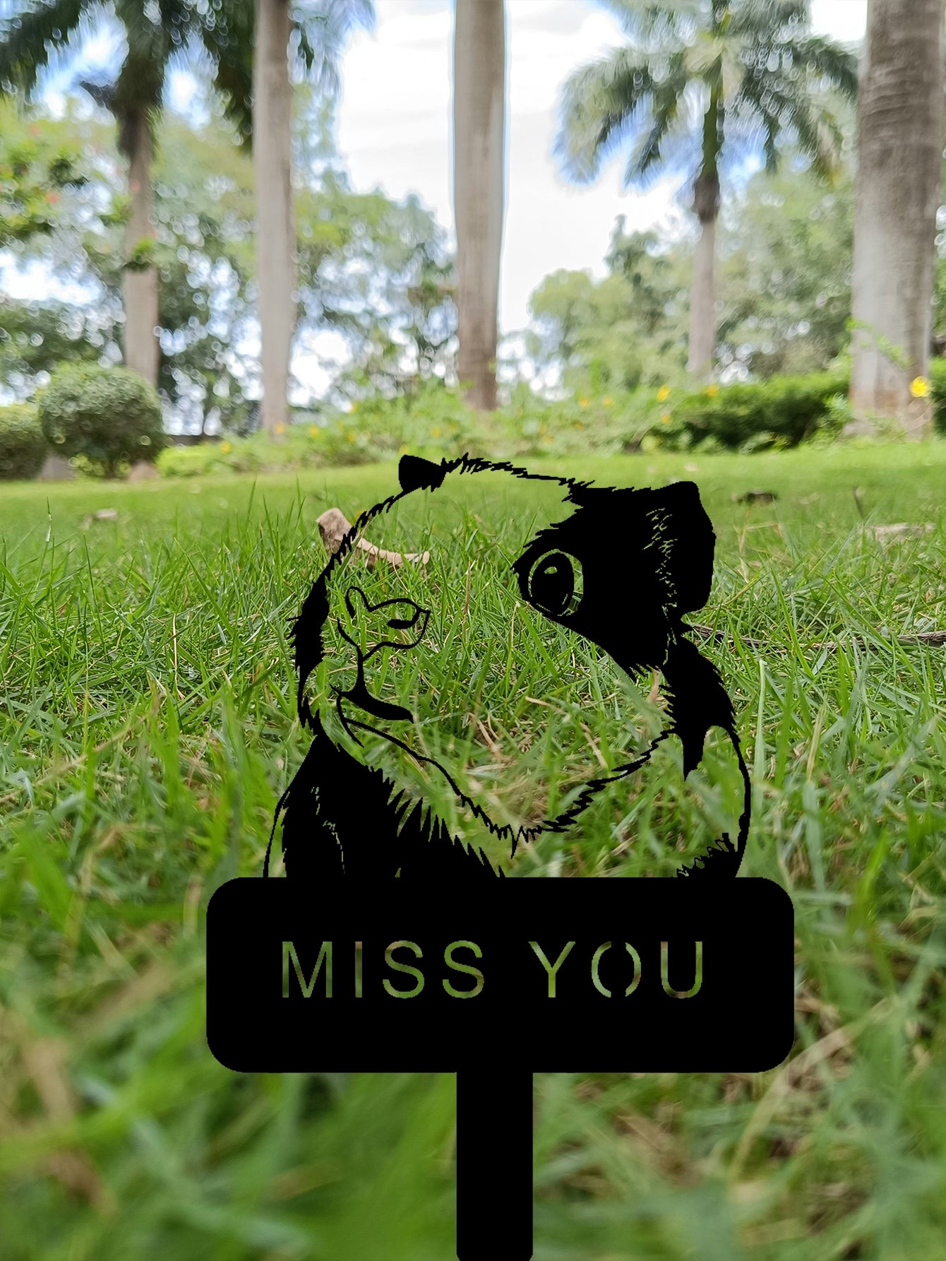 Memorial Metal Yard Stake for Guinea Pigs and Hamsters - Pet Remembrance Decor