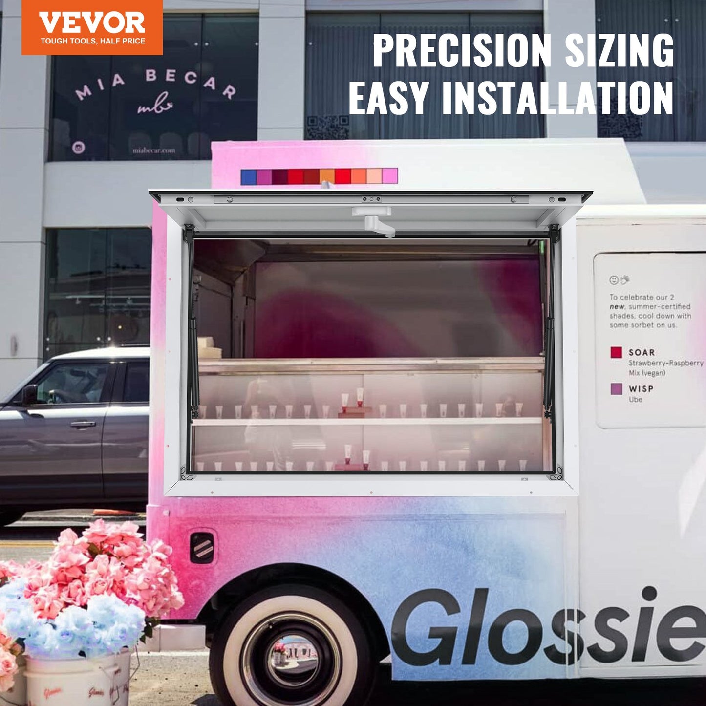 36" x 24" Concession Stand Serving Window with Awning