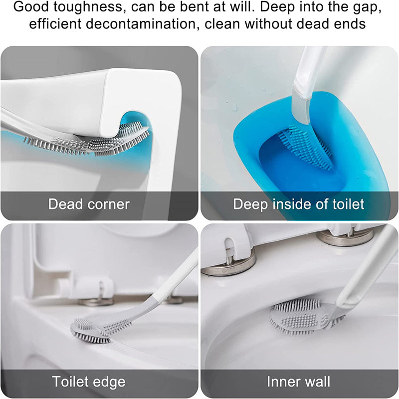 Long Handled Golf Shape Toilet Brush Wall Mount Deep Cleaning Bathroom Tool