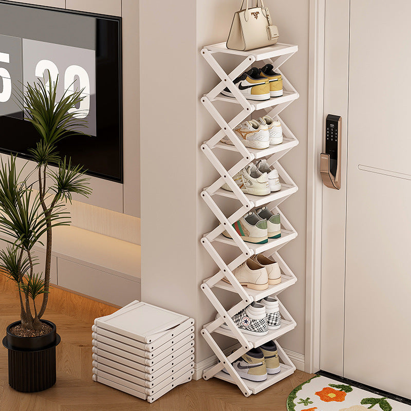 Foldable Shoe Rack for Entryway Space Saving No Assembly Needed