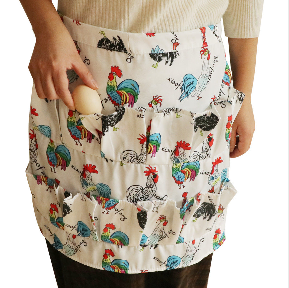 Unisex Kitchen Apron with Cartoon Design - Multiple Colors