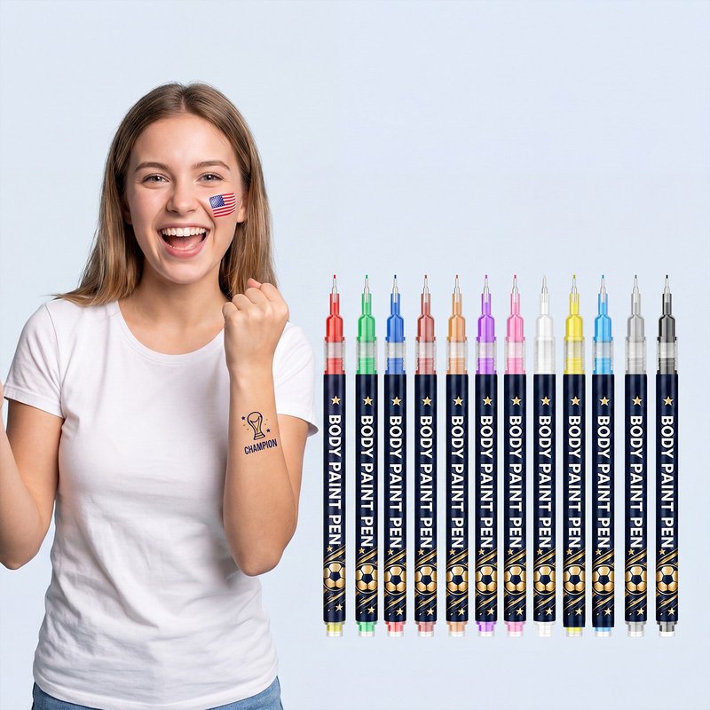 Body Painting Pen Set for Face & Body Art - 12 Pack