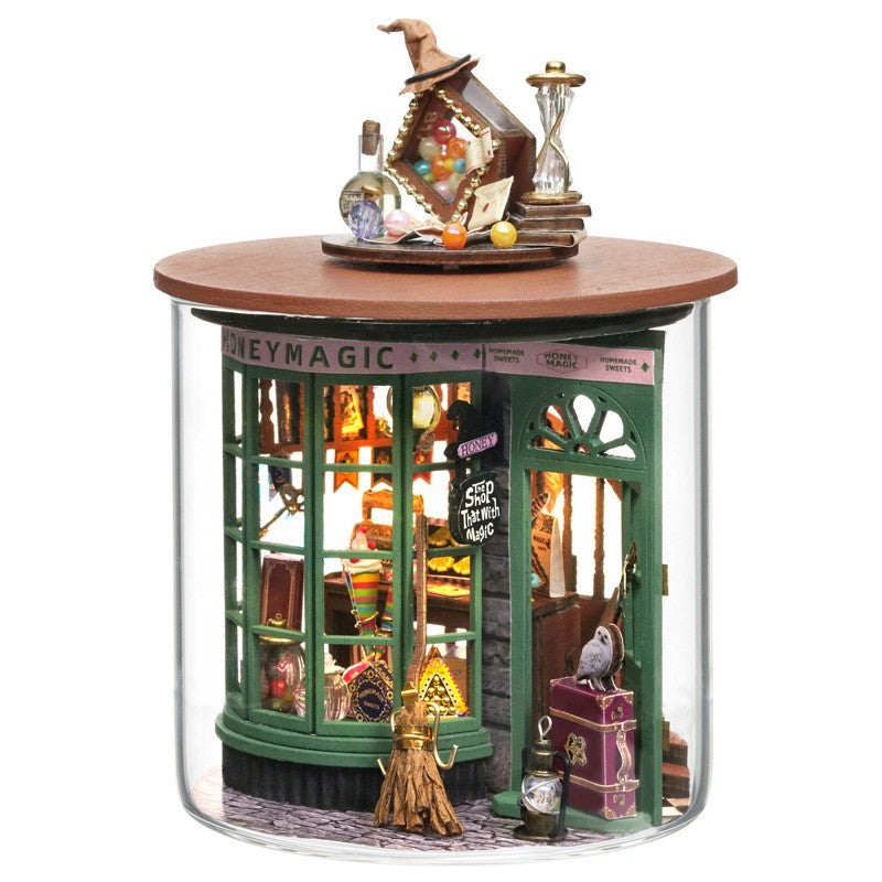 3D Architectural Wooden Model Kit - DIY Cabin Dream Bottle Assembly