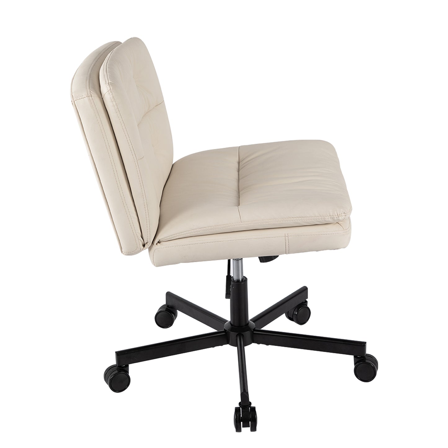 360° Swivel Home Office Desk Chair - Adjustable Height, Beige