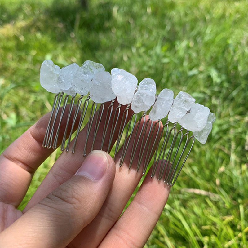 Natural Crystal Hair Comb 20 Teeth