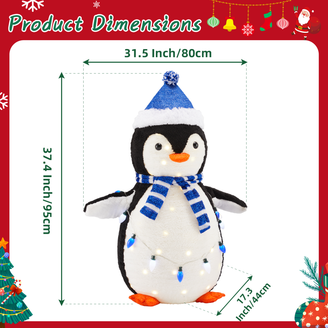 Illuminated Penguin Outdoor Decoration with LED Lights