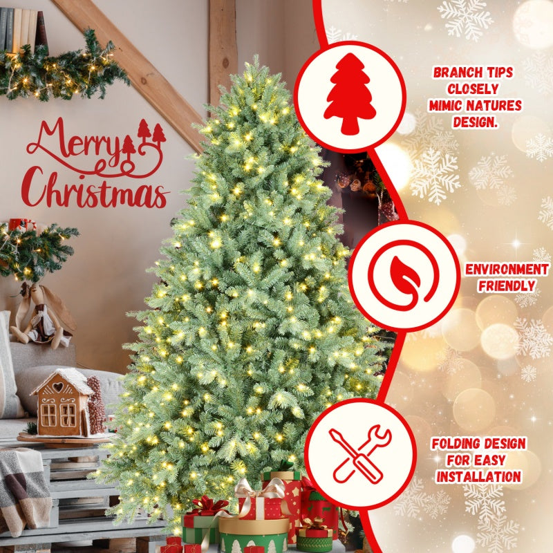 Artificial Christmas Tree - PE/PVC Mixed with Warm White LED Lights