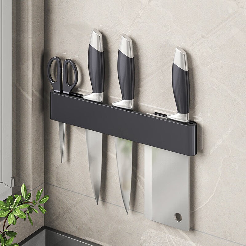 Multi-Functional Wall-Mounted Kitchen Shelf Organizer - Modern Steel Storage Rack