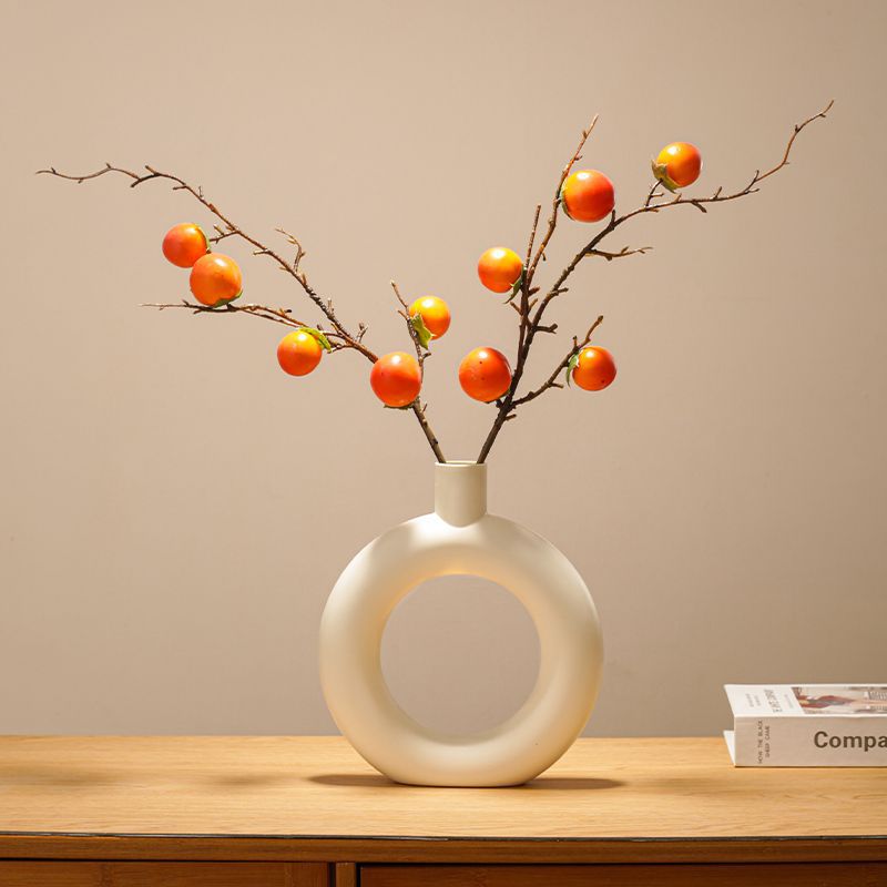 Minimalist Money-Attracting Persimmon Vase Ornament - Modern Home Decor