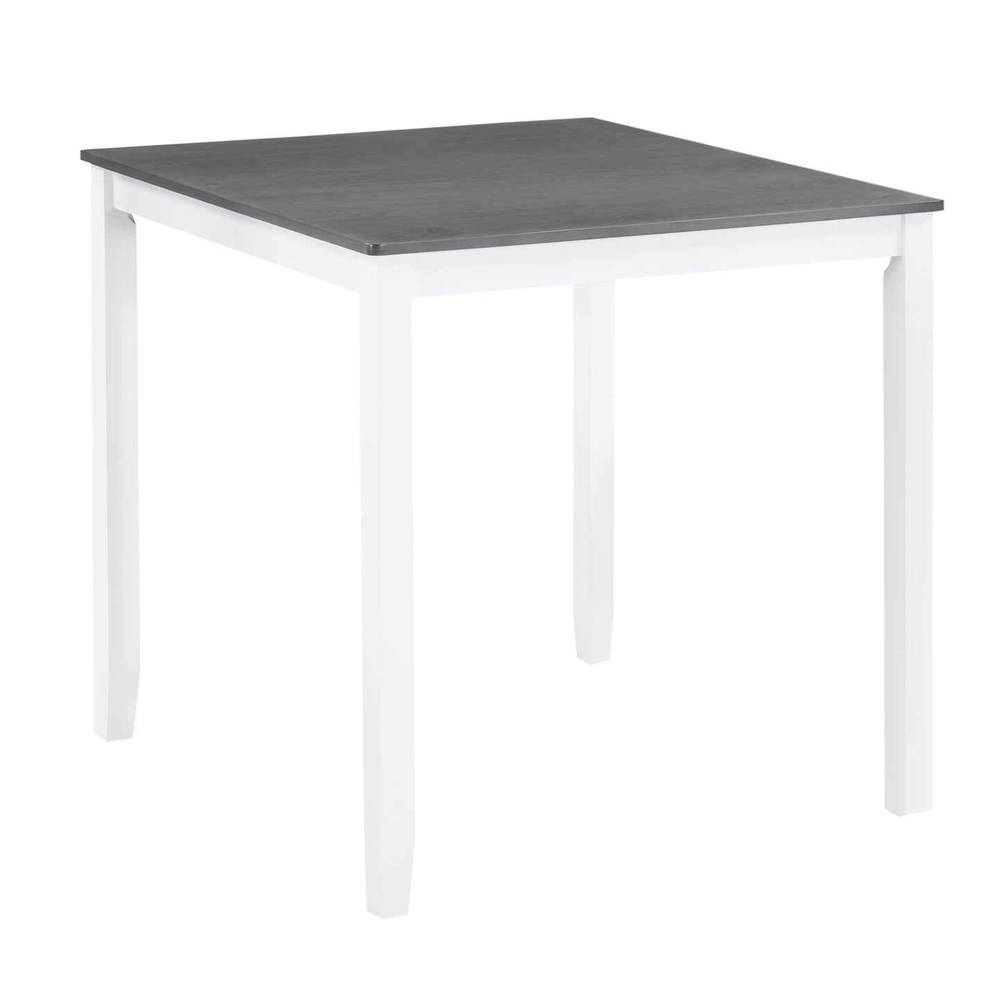 Counter Height Dining Table Set with 4 Chairs - Grey & White
