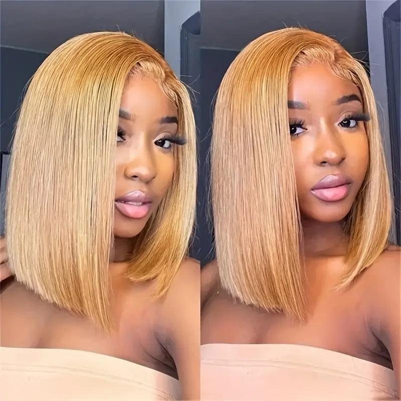 High-Temperature Fiber Wig with Lace Trim - Middle Parting Full Head Hair Extension